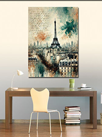 Kanvas Tablo Eyfel Kulesi Ve Paris Sokakları