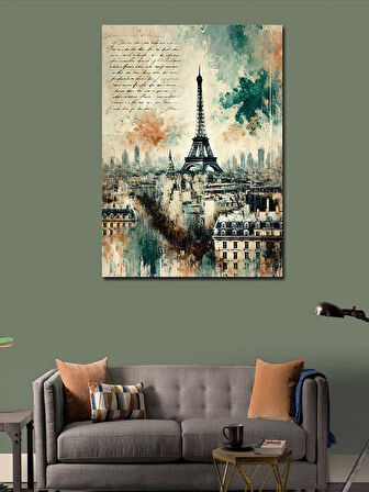 Kanvas Tablo Eyfel Kulesi Ve Paris Sokakları