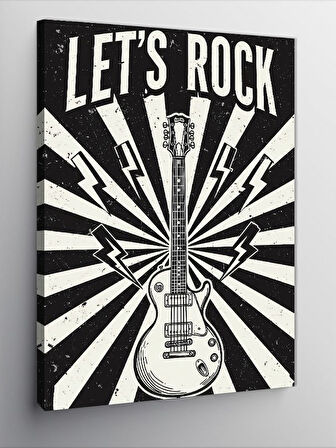 Kanvas Tablo "Let'S Rock" Posteri