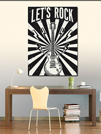 Kanvas Tablo "Let'S Rock" Posteri