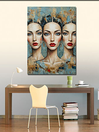 Kanvas Tablo Soyut Kadın Portreleri