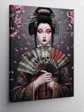 Kanvas Tablo Geleneksel Japon Geisha Kadın