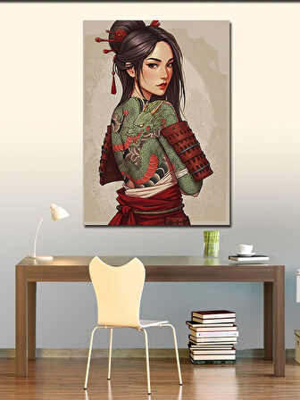 Kanvas Tablo Samuray Kadın