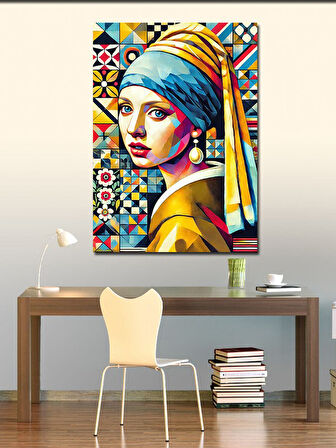 Kanvas Tablo Modern İnci Küpe Kızı