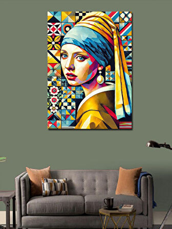 Kanvas Tablo Modern İnci Küpe Kızı