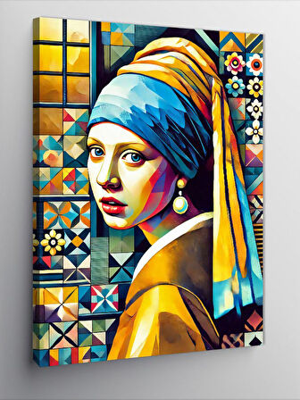 Kanvas Tablo Modern İnci Küpe Kızı Yorumu