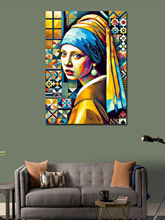 Kanvas Tablo Modern İnci Küpe Kızı Yorumu