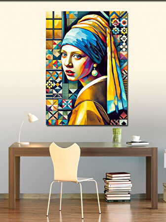 Kanvas Tablo Modern İnci Küpe Kızı Yorumu