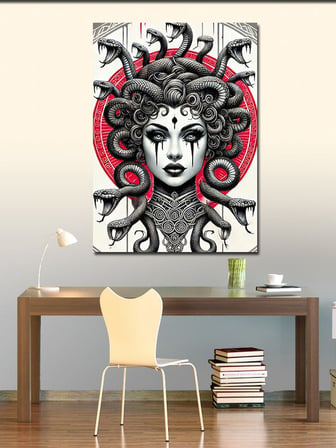 Kanvas Tablo Yılan Saçlı Medusa