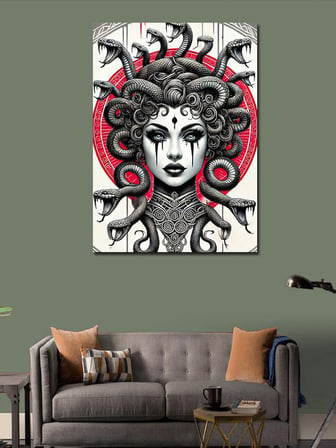 Kanvas Tablo Yılan Saçlı Medusa