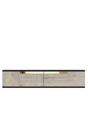 DA1202ATG MEYRA Dresuar ve Antre Rafı ANTRASİT-TRAVERTEN-GOLD 120CM