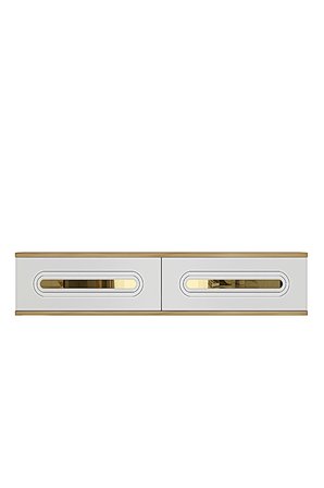 DA1220DBG RANY Dresuar , Antre Hol Rafı Safirmeşe-Beyaz-Gold 120cm