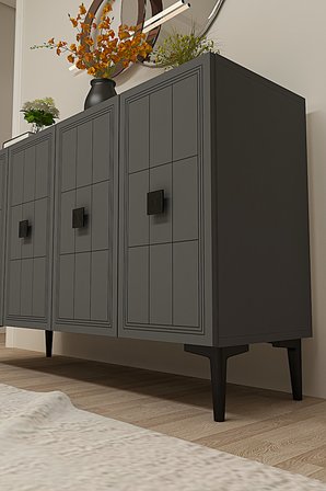 KA1202A YUKA Konsol ve Tv Sehpası Antrasit 120cm