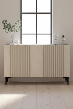 KA1203BT CORSA Konsol ve Tv Sehpası Beyaz - Traverten 120cm