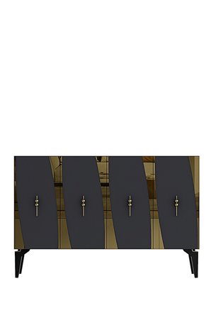 KA1213AG ELİPS Konsol ve Tv Sehpası Antrasit-Gold 120cm