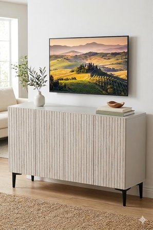 KA1214BT ZEYNEP Konsol ve Tv Sehpası Beyaz-Traverten 120cm