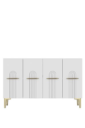 KA1215BG İDA Konsol ve Tv Sehpası Beyaz-Gold 120cm