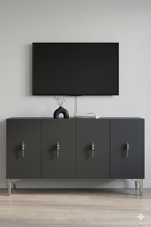 KA1217AS SALKIM Konsol ve Tv Sehpası Antrasit-Silver 120cm