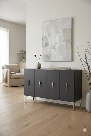 KA1217AS SALKIM Konsol ve Tv Sehpası Antrasit-Silver 120cm
