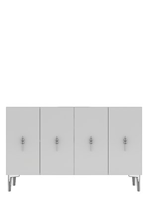 KA1217BS SALKIM Konsol ve Tv Sehpası Beyaz-Silver 120cm
