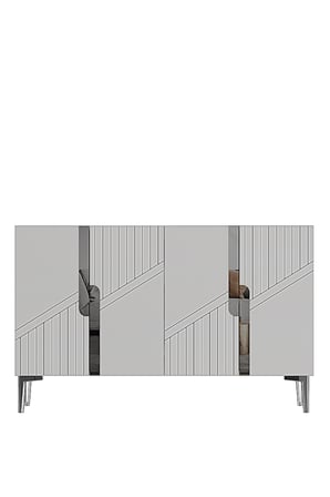 KA1228BS EVVA Konsol ve Tv Sehpası Beyaz-Silver 120cm