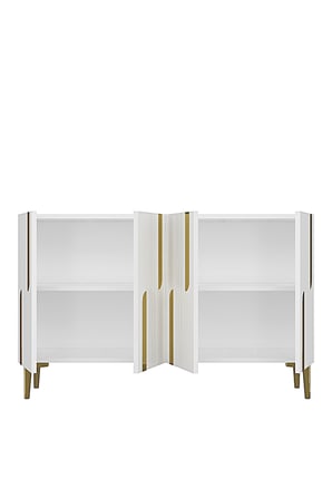 KA1231BG NOTA Konsol ve Tv Sehpası Beyaz -Gold 120cm