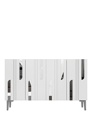 KA1231BS NOTA Konsol ve Tv Sehpası Beyaz-Silver 120cm