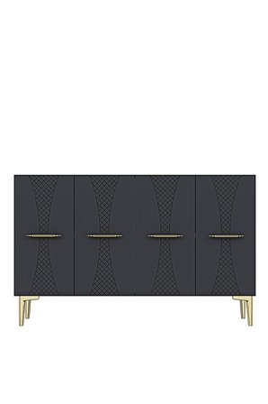 KA1232AG SLİM Konsol ve Tv Sehpası Antrasit -Gold 120cm