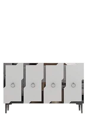 KA1233BS SEZA Konsol ve Tv Sehpası Beyaz -Silver 120cm