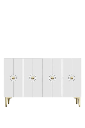 KA1235BG ENLEM Konsol ve Tv Sehpası Beyaz-Gold 120cm