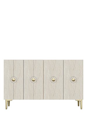 KA1235BTG ENLEM Konsol ve Tv Sehpası Beyaz-Traverten-Gold 120cm