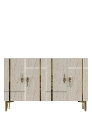 KA1242ATG MADE Konsol ve TV Sehpası ANTRASİT-TRAVERTEN-GOLD 120CM