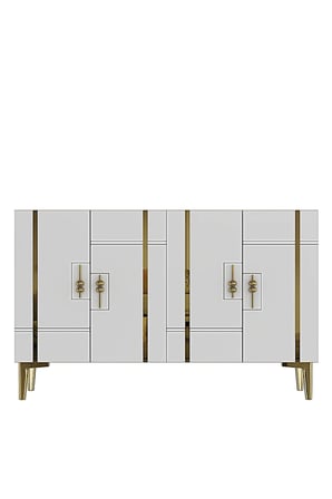 KA1242DBG MADE Konsol ve TV Sehpası SAFİRMEŞE-BEYAZ-GOLD 120CM