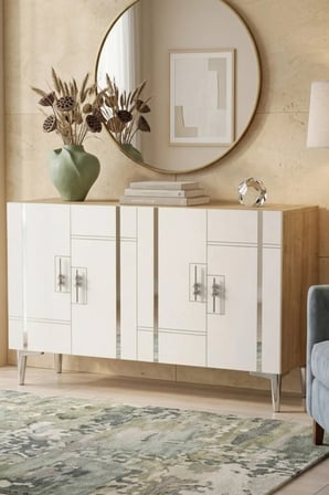 KA1242DBS MADE Konsol ve TV Sehpası SAFİRMEŞE-BEYAZ-SILVER 120CM