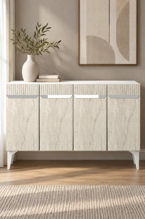 KA1244BTS DUMA Konsol Beyaz-Traverten-Silver 120cm