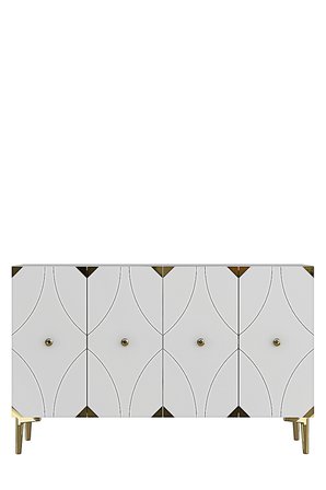KA1297BG ALFA Konsol ve Tv Sehpası Beyaz-Gold 120cm