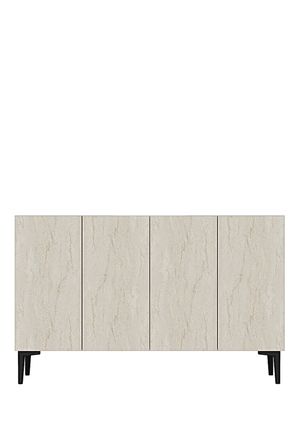KA1299BT APLOS Konsol ve Tv Sehpası Beyaz-Traverten 120cm