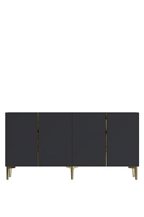 KA1524AG POLİ Konsol ve Tv Sehpası Antrasit-Gold 150cm