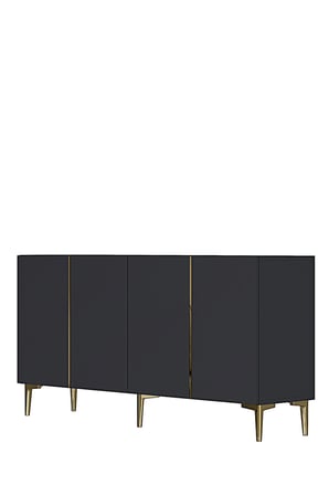 KA1524AG POLİ Konsol ve Tv Sehpası Antrasit-Gold 150cm