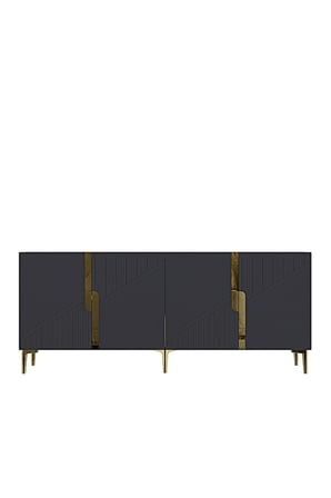 KA1528AG EVVA Konsol ve Tv Sehpası Antrasit-Gold 150cm