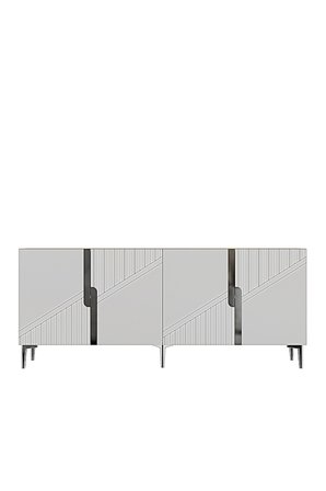 KA1528DBS EVVA Konsol ve Tv Sehpası Safirmeşe-Beyaz-Silver 150cm