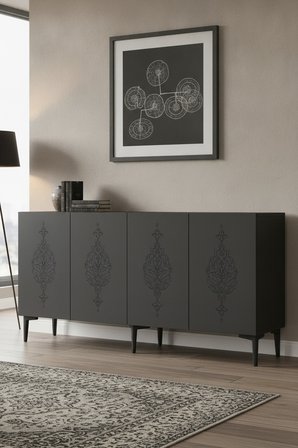 KA1529A HÜMA Konsol ve Tv Sehpası Antrasit 150cm