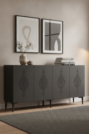 KA1529A HÜMA Konsol ve Tv Sehpası Antrasit 150cm