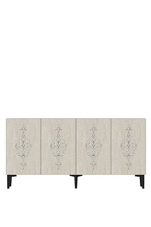 KA1529BT HÜMA Konsol ve Tv Sehpası Beyaz-Traverten 150cm