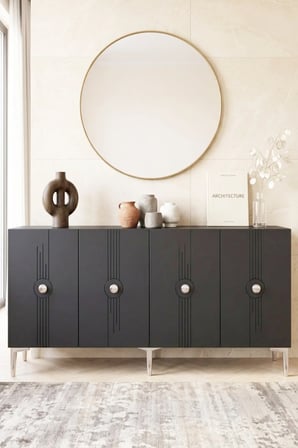 KA1543AS LURA Konsol ve TV Sehpası ANTRASİT-SILVER 150CM