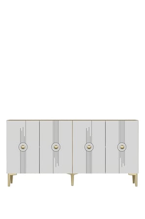 KA1543DBG LURA Konsol ve TV Sehpası SAFİRMEŞE-BEYAZ-GOLD 150CM