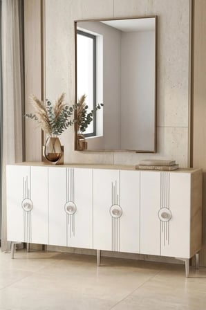 KA1543DBS LURA Konsol ve TV Sehpası SAFİRMEŞE-BEYAZ-SILVER 150CM