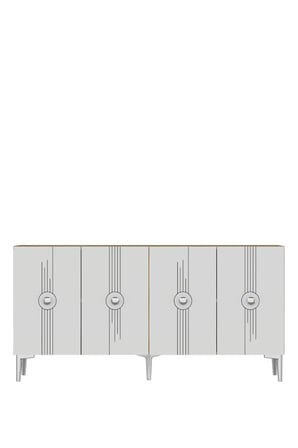 KA1543DBS LURA Konsol ve TV Sehpası SAFİRMEŞE-BEYAZ-SILVER 150CM