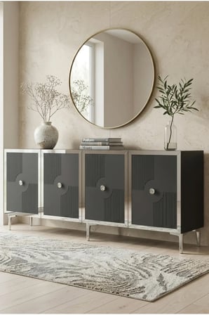 KA1811AS PEGA Konsol ve TV Sehpası ANTRASİT-SILVER 180CM