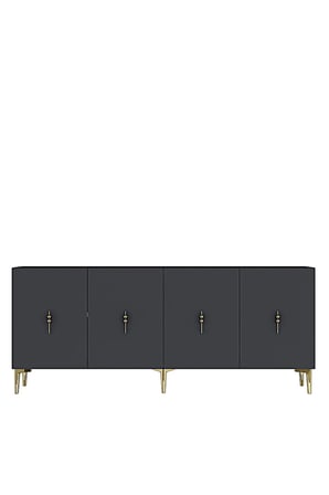 KA1812AG SALKIM Konsol ve TV Sehpası ANTRASİT-GOLD 180CM
